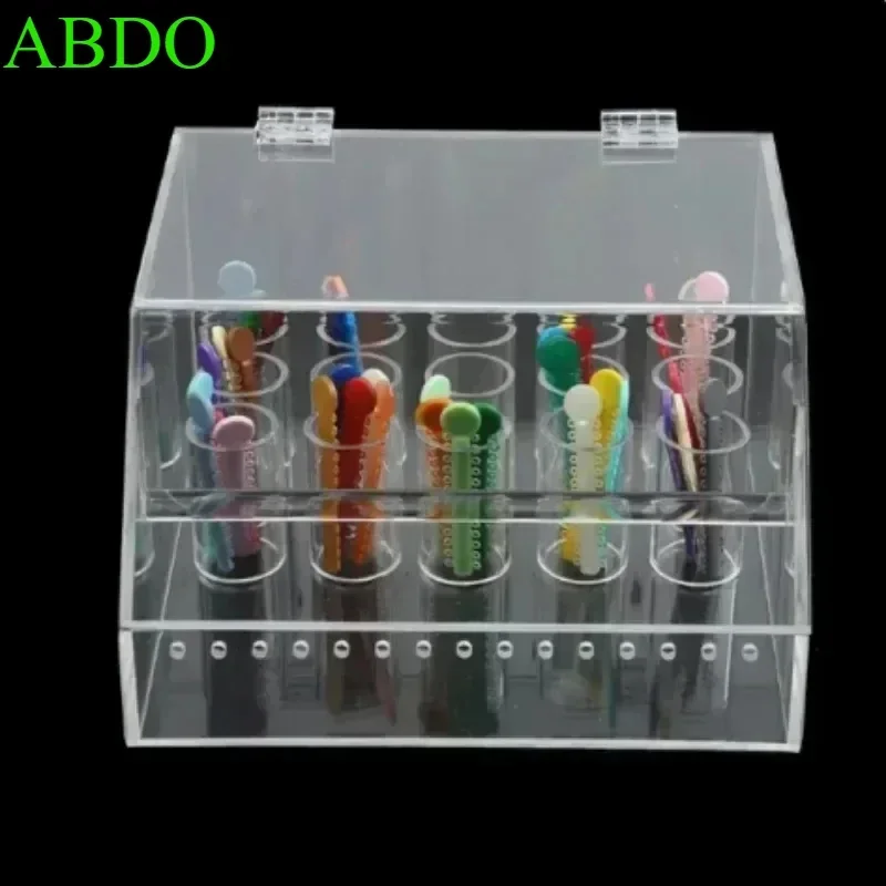 Acrylic Organizer Dental Resin Composite Storage Holder Oral Material Storage Applicator Dispenser Box Rubber Band ArchWire Case