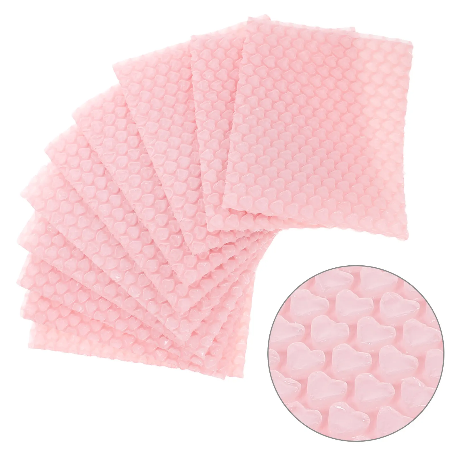 

10Pcs Bubble Mailers Heart Design Shockproof Padded Envelopes Small Business Shipping Packaging Protective Bubble Pouches