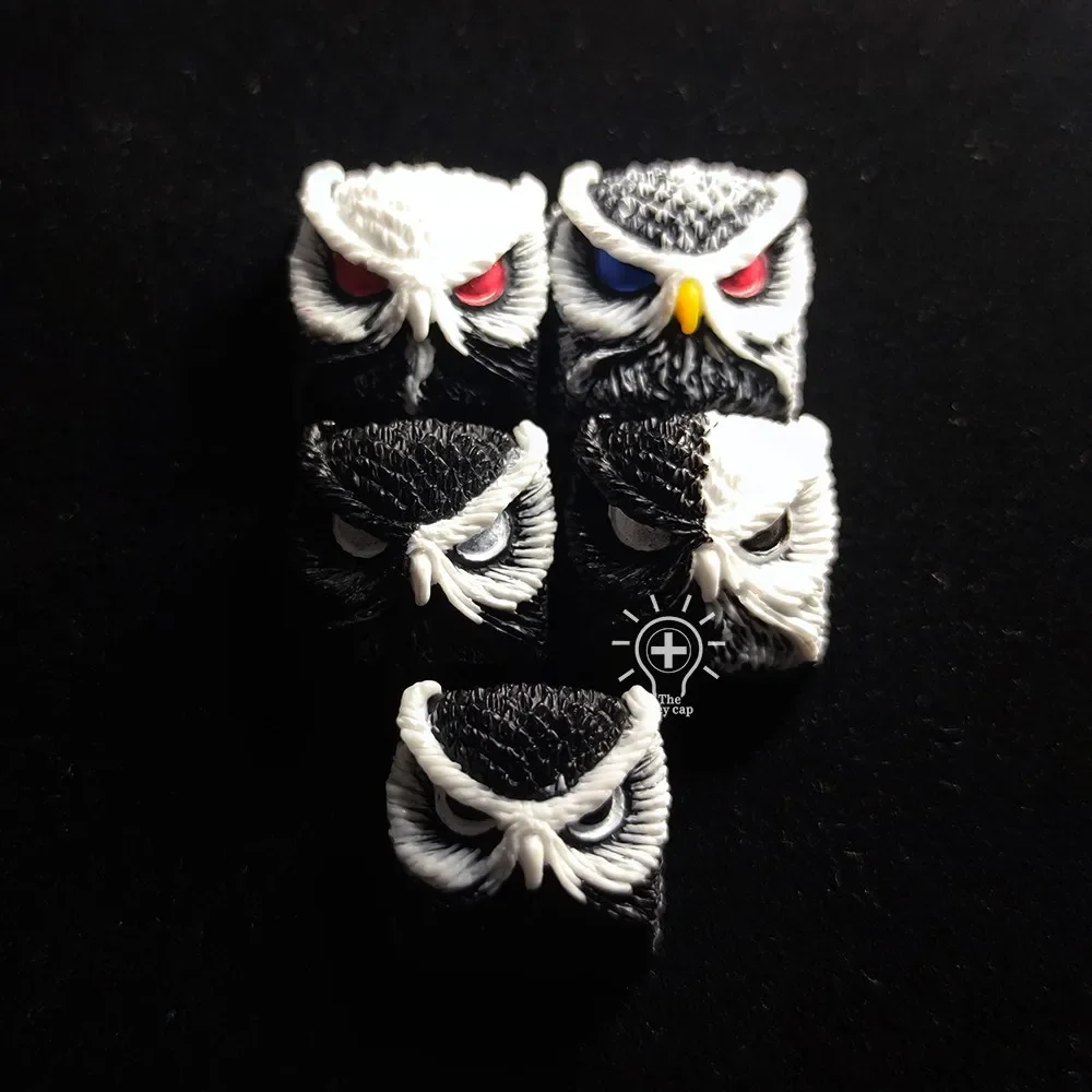 Customized mechanical keyboard replica bull head owl resin keycap personalized light transmission custom creative SA cherry