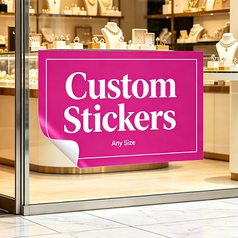 Any Size 100cm Any Picture Custom Stickers Suitable Shops Food Stores Street Extreme Sports Clubs Discount Business Activities