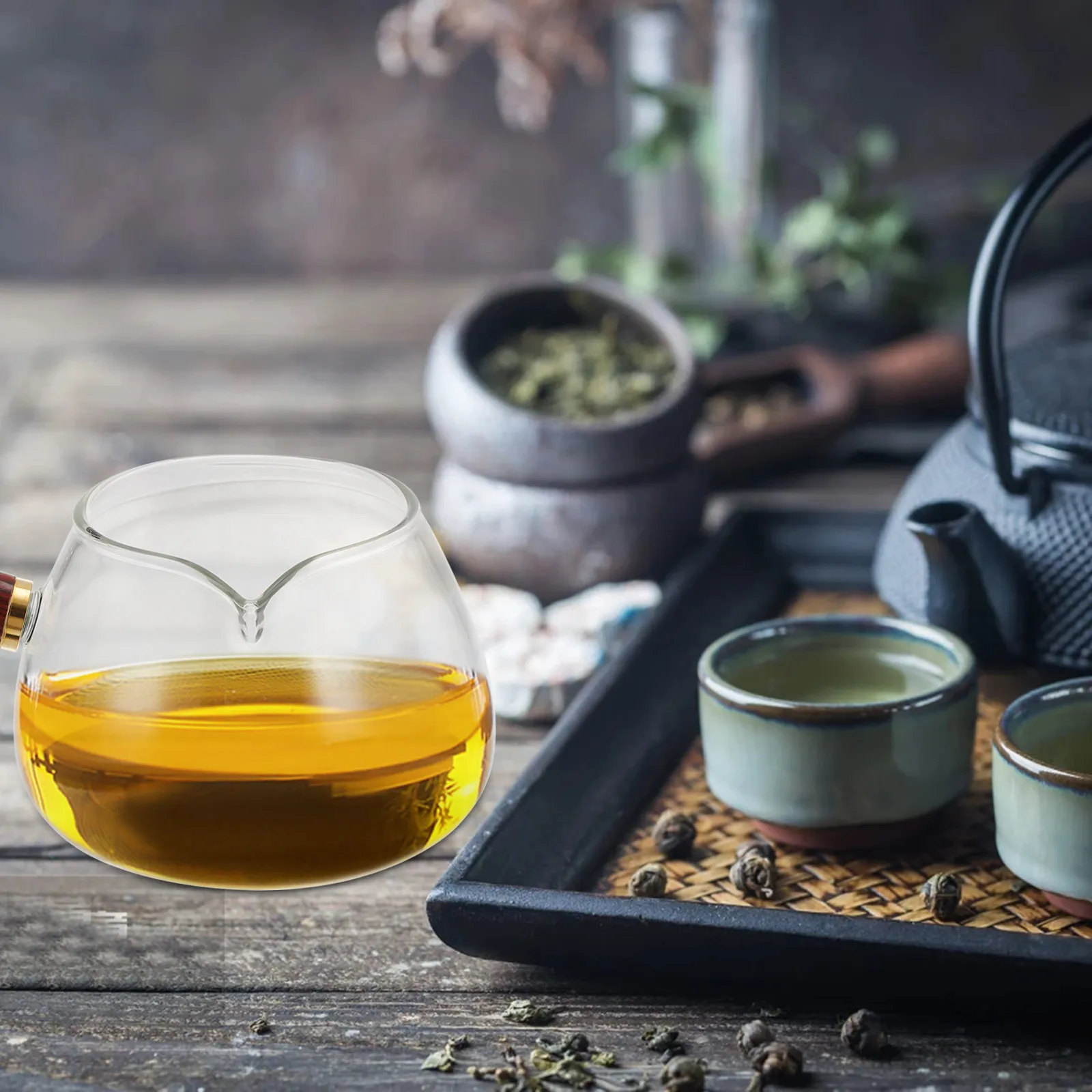 1Pcs Exquisite Glass Teapot Made of Borosilicate Glass Brews Aroma Boils Tea Coffee Sauces Warm Milk Melt Butter Ideal Tea