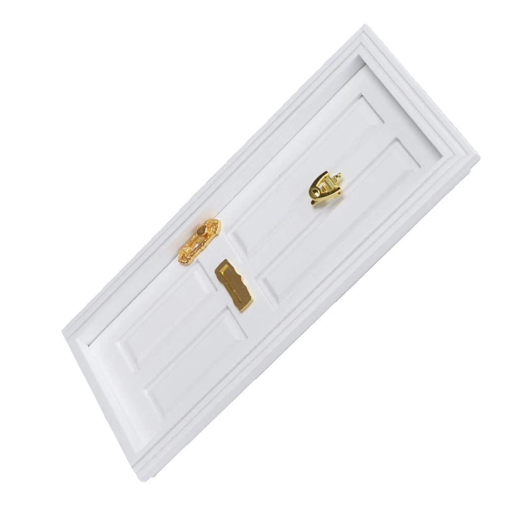 1pc mini ornamento de porta de madeira em miniatura para casa diy decoração mini porta de madeira artesanato móveis em miniatura adereços decorativos