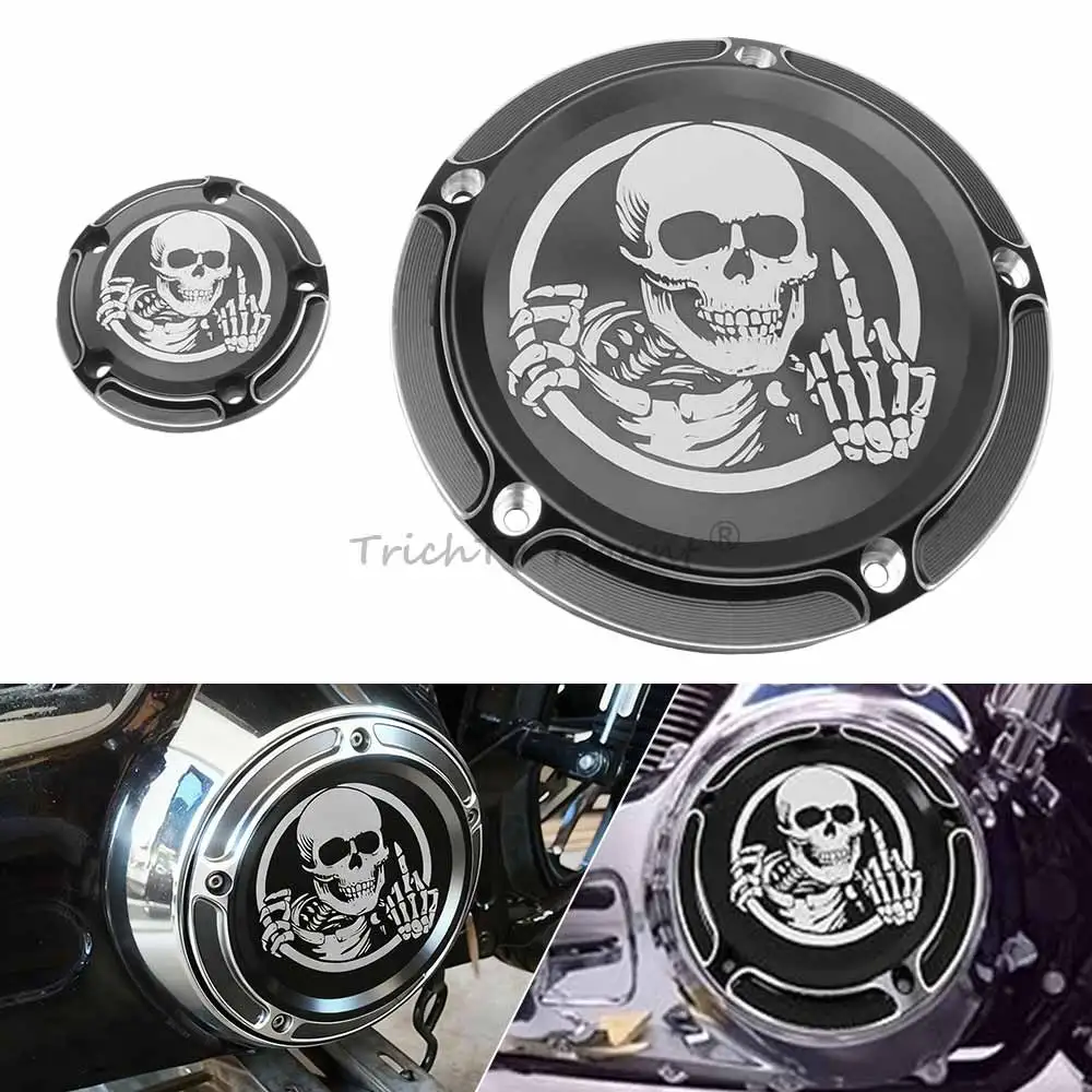 Para Harley Touring Street Glide Softail Fat Boy Dyna FXDB Trike Evolution 1340 Tampa do Derby, Temporizador e Embreagem para Motocicletas