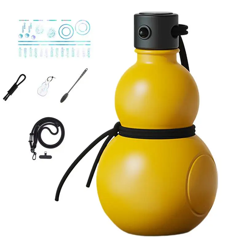 Gourd Water Bottle 30 Oz Water Flask For Travel Gym Reusable Portable Water Bottle Chinese Retro-Inspired Screw Top Leak Proof