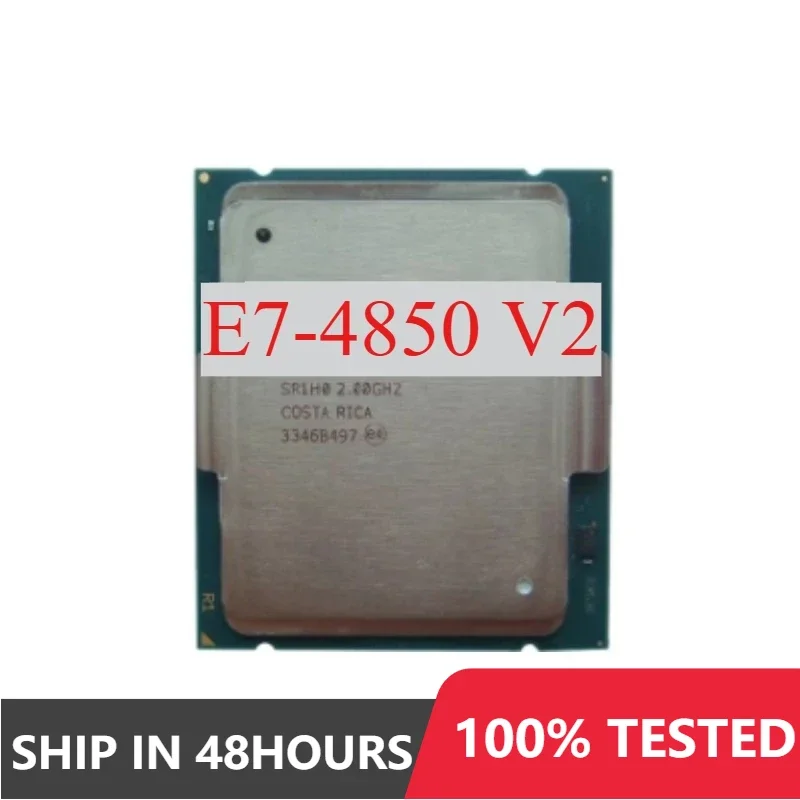 Perfect test E7-4850V2 2.30GHz 24MB 12-CORES 22NM E7 4850V2 4850 LGA2011 105W cpu used