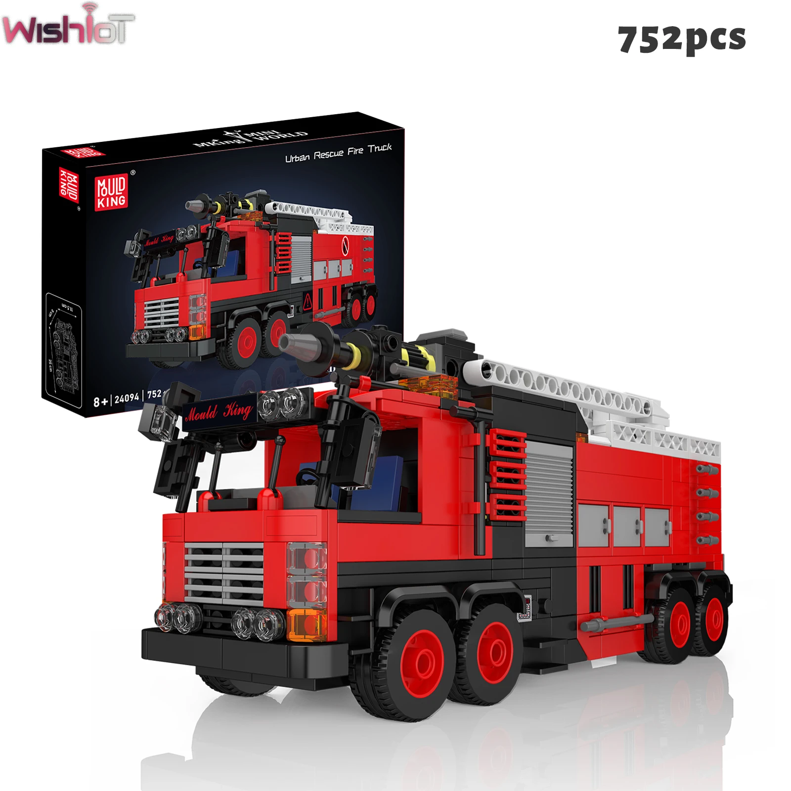 Mould King 24094 Urban Resue Fire Truck Building Blocks Mini World Series Model Room Ornaments Toys Boys Creative Birthday Gifts