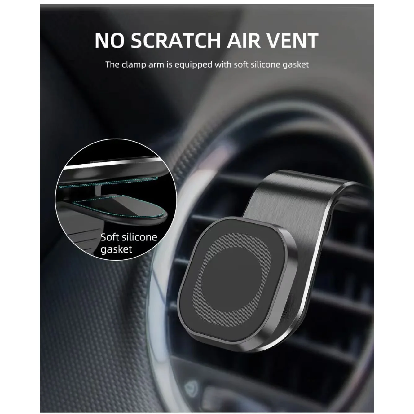 

Car Magnetic Mobile Phone Holder | Strong Magnetic Air Outlet, Non-Slip During Bumps, One-Handed