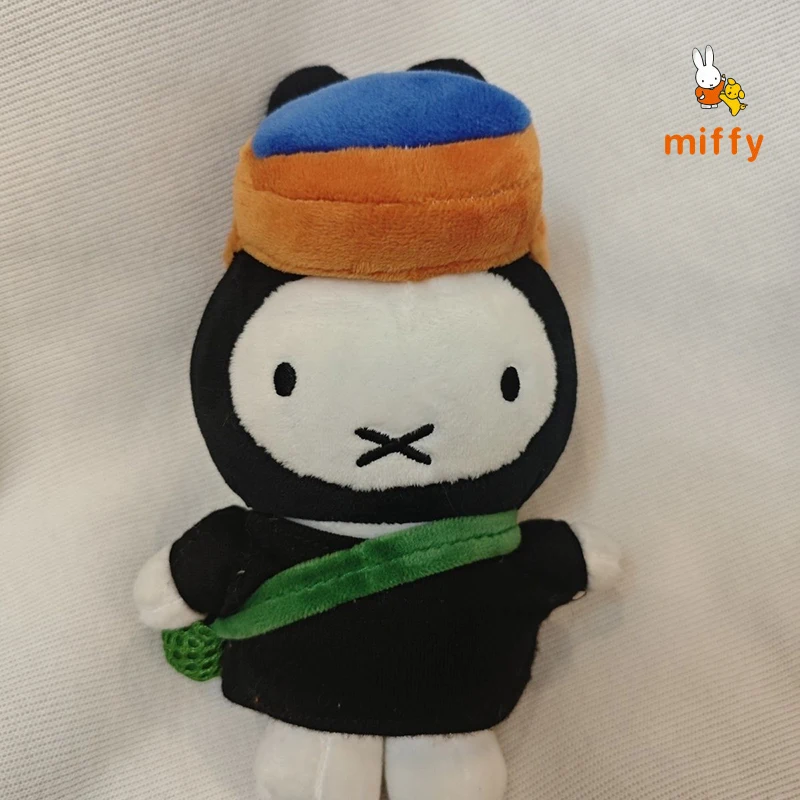 Muñeco de peluche Kawaii Miffy, creativo, caroon gris y negro, juguetes de peluche esponjosos, mochila, accesorios de Anime de moda, regalos perfectos para niñas