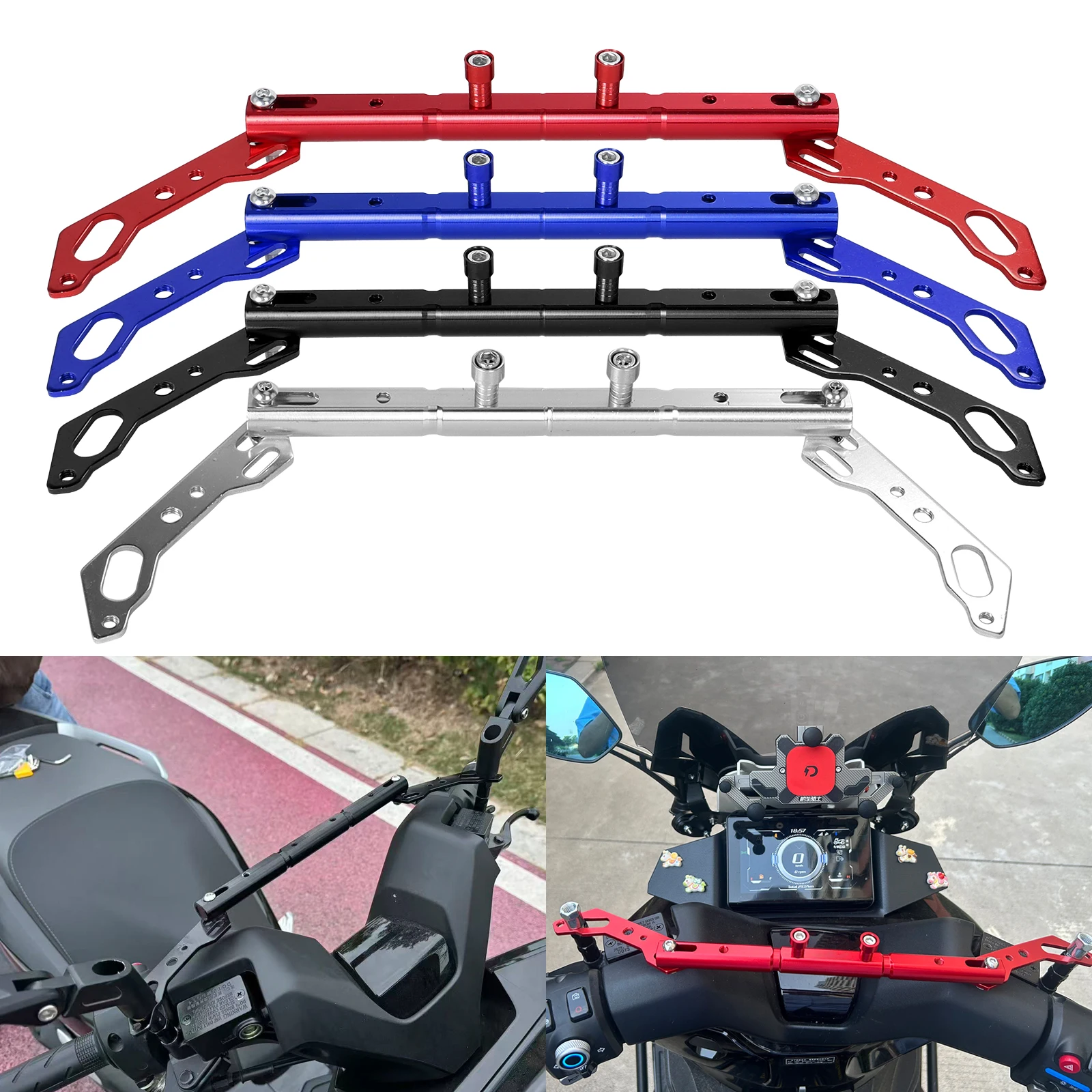 Motorcycle Mirror Seat Multifunctional Extension Bar Balance Bar Cross Bar Steering Wheel Motorcycle Bike Handlebar