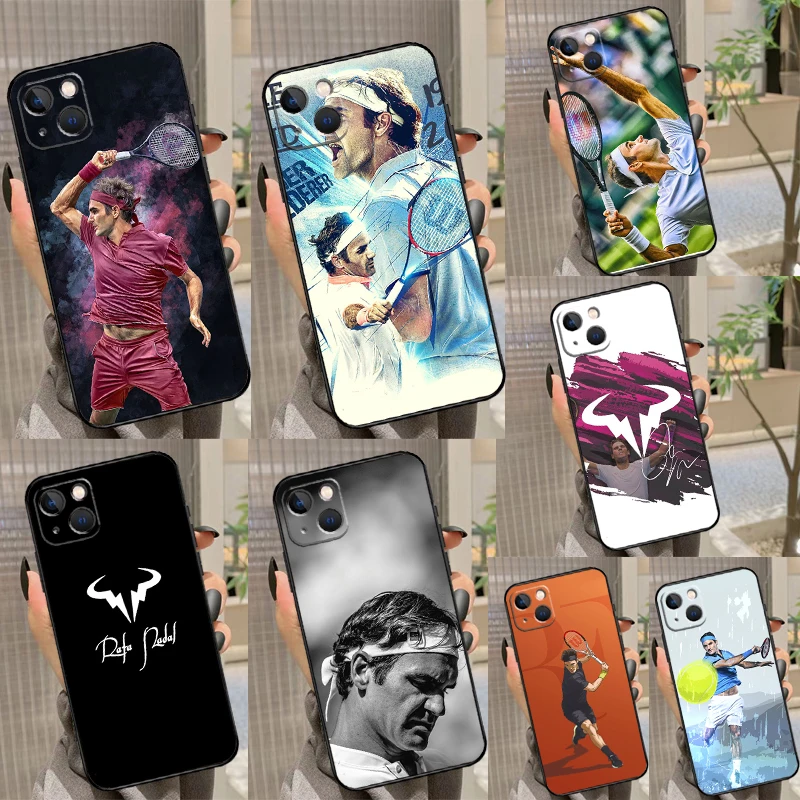 Tennis Roger Federer RF Cover For iPhone 14 11 12 13 15 Pro Max Mini 8 7 Plus X XR XS Max SE 2020 SE 2022 Case