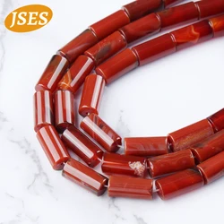 AA Natural Stone Red Stripe Agate 8*16mm Tubular Beads for Jewelry Making Bracelets Necklace Wholesale DIY Beads Accessorries