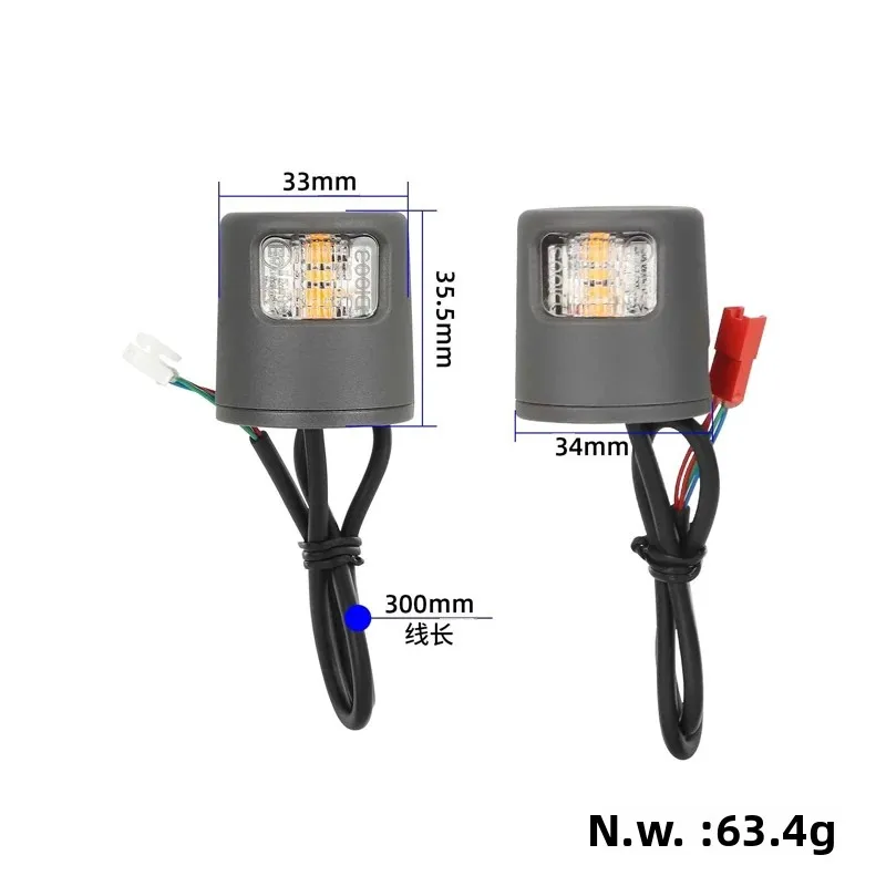 ل Xiaomi 5 Plus 4 Lite (الجيل الثاني) سكوتر كهربائي الأصلي بدوره مصباح إشارة ليلة الدراجات أجزاء السلامة 1 زوج