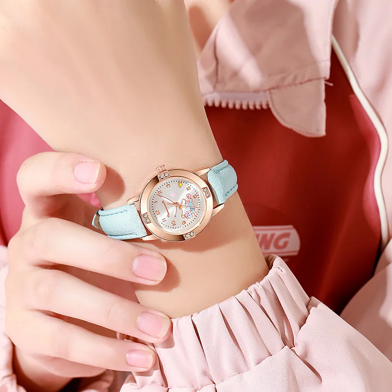 Miniso  Hello Kitty Kuromi Cinnamoroll My Melody Watch Kawaii Anime Quartz Fashion WristWatch Women Girl Children Birthday