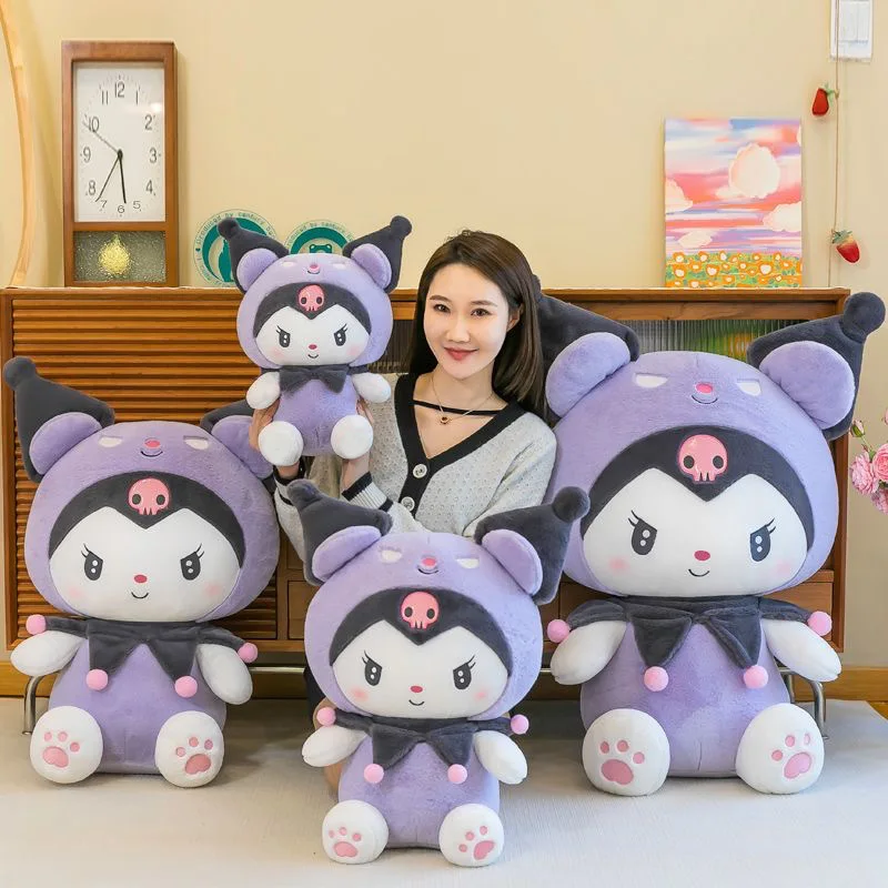 

Sanrio Kuromi Plush 25/35/50cm Toys Kawaii Stuffed Kuromi Plush Doll Anime Cartoon Ragdoll Dol Home Decor Girls&Kids Kid Gift