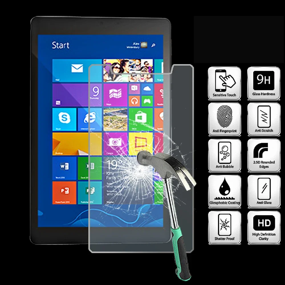 

For ARCHOS 80 Cesium Tablet Tempered Glass Screen Protector Cover Explosion-Proof Anti-Scratch Screen Film