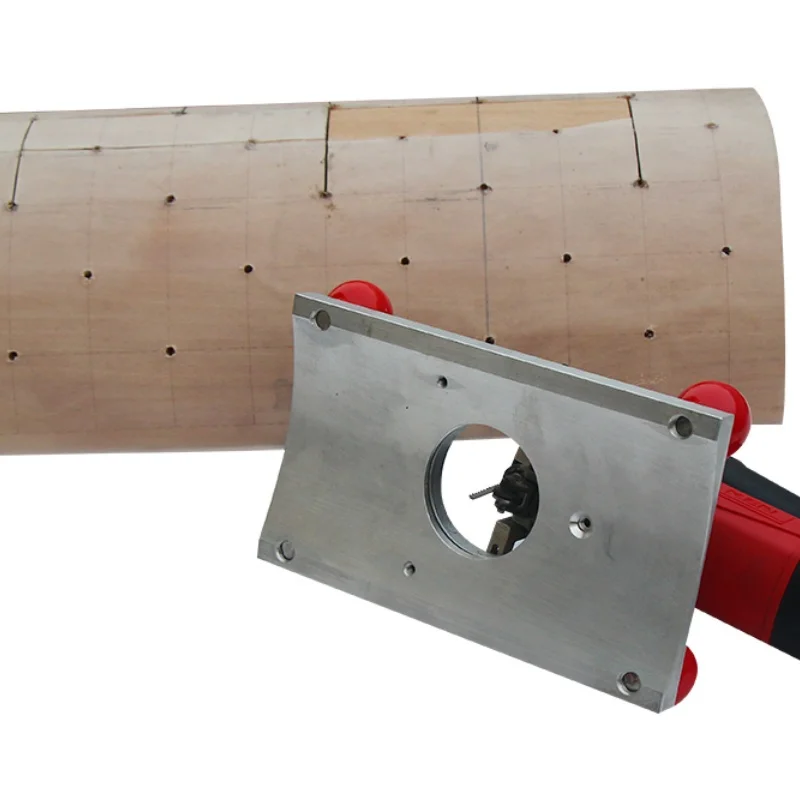 Máquina de serrar gabarito rotativa com material de aço do motor, fácil operação, máquina manual para cortar madeira compensada