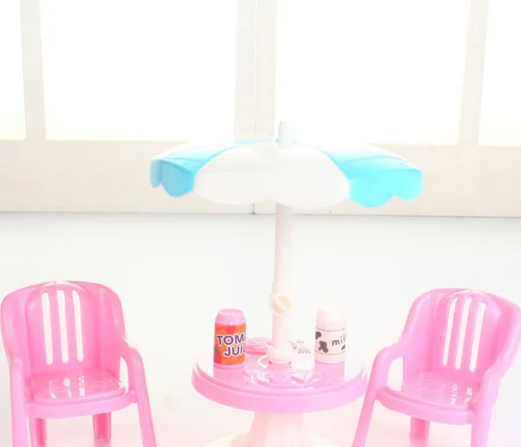 Barwa Doll Mini Beach Accessories Toy Chair Drinks Umbrella