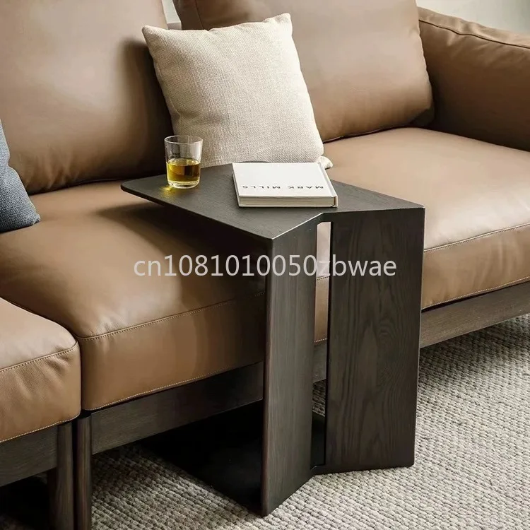 

Italian Minimalist Exquisite Solid Wood Edge Table Leisure Senior Designer Art Tea Table Multiple Usage Modes