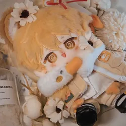 New Anime Game Traveler Aether Genshin Impact Cosplay 20CM Soft Body Dress Up Clothes Kawaii Xmas Gift