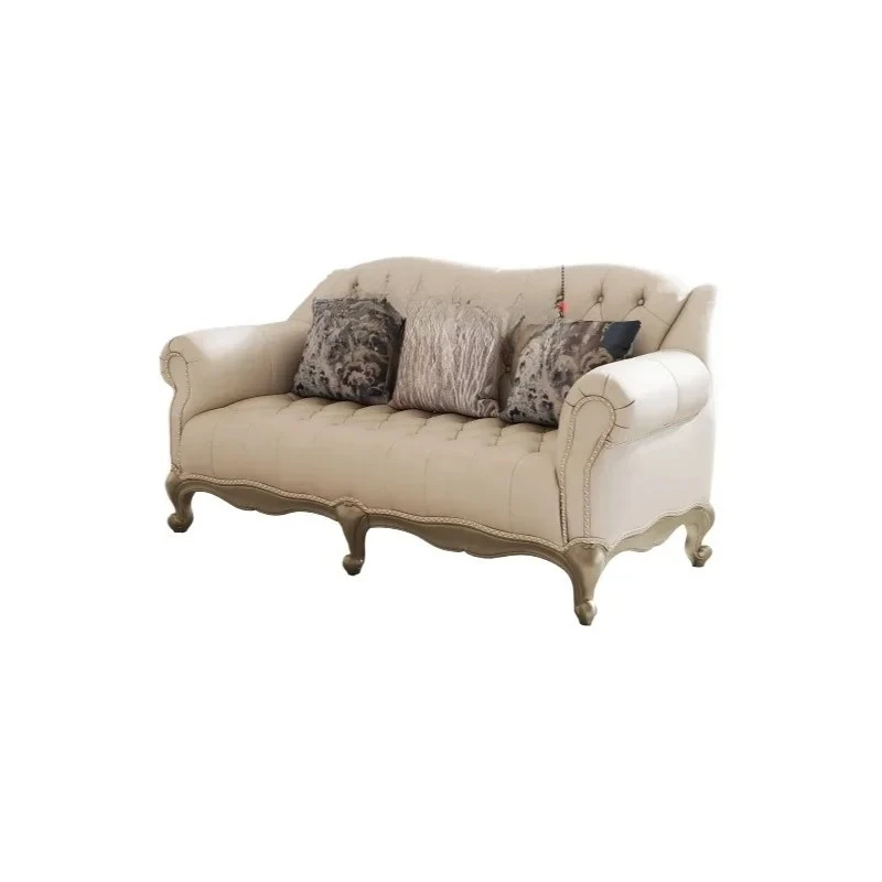 

Tqh High-End Brand Turlezhang Leather Sofa Living Room Villa Combination Light French Sofa