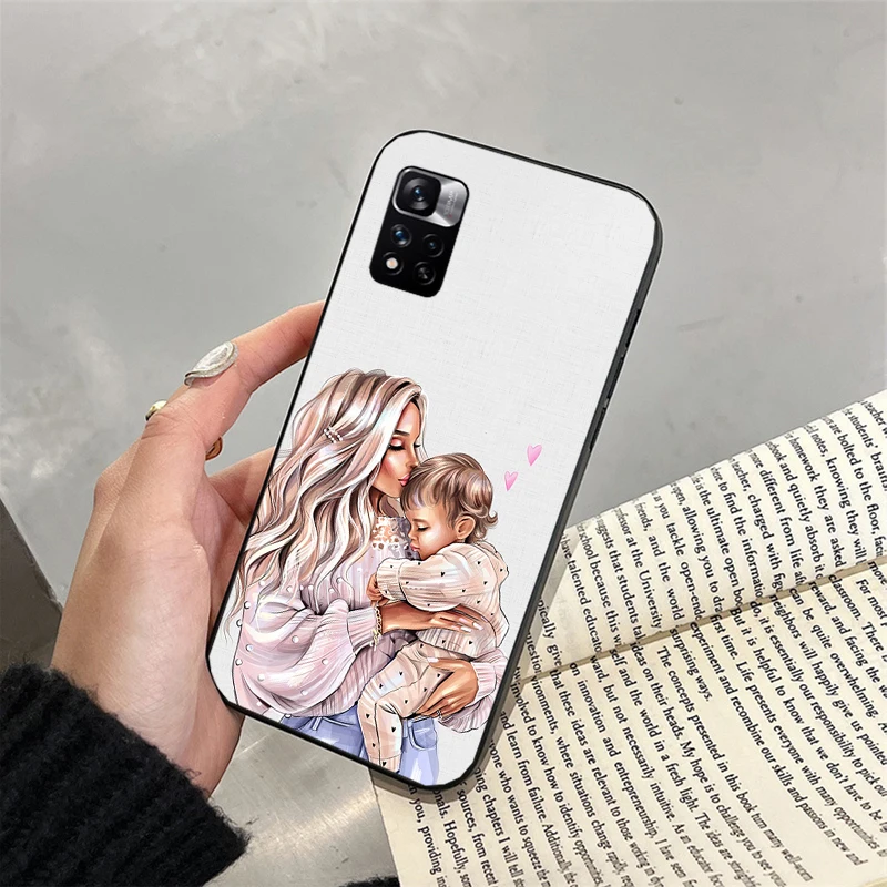 Mother Mom Daughter Son Phone Case for Xiaomi Redmi note 13 12S 12 Pro 11S 11 10 Pro 10S Redmi 10 13C 9C 10C