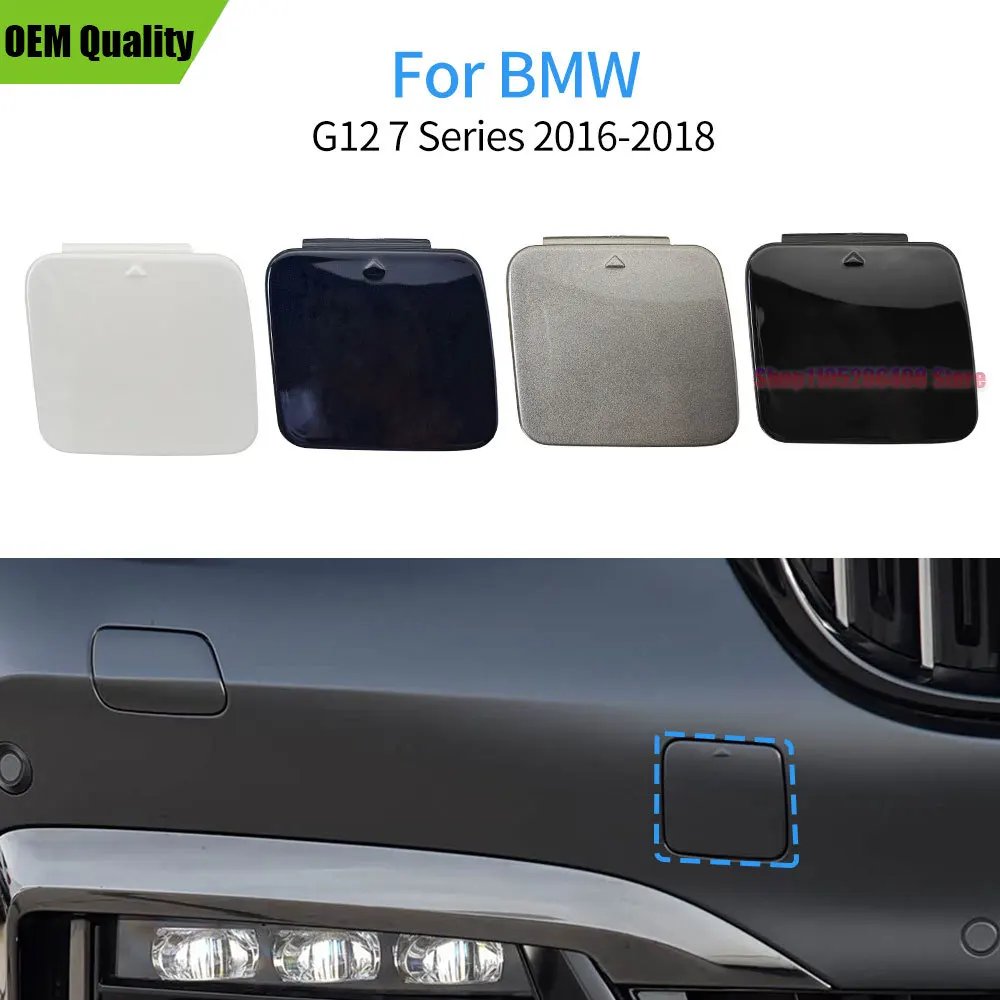 Car Front Bumper Tow Hook Cover Cap Accessory For BMW 7 Series M 730 740 750 2016-2018 51118064756 For BMW G11 G12 M Sport