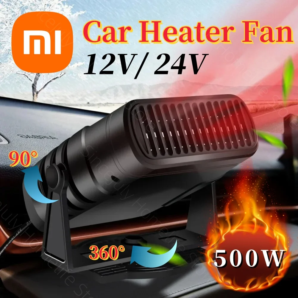 Xiaomi Car Heater Air Cooler Fan 12V/24V Portable Defogger Defroster Heating Fan 120W Dryer Windshield Defogging Accessories