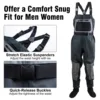 Goture 품질 두꺼운 플라이 낚시 Waders 100% 방수 낚시 의류 가슴 작업복 Waders 통기성 부츠 S M L XL XXL 4