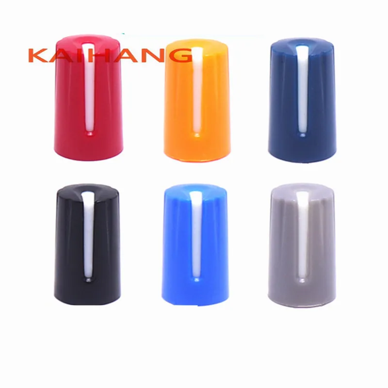 10PCS 10X16.5mm Plastic Knob D-Axis Potentiometer Knob Sound Card Amplifier Volume Adjustment Knob D Shaped 270° Inner Hole 6mm