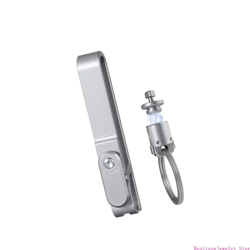 E1PE Lightweight Ti Alloy Keychain Belt Keyring With Corrosion Proof Properties For Outdoor Adventure And Daily Use