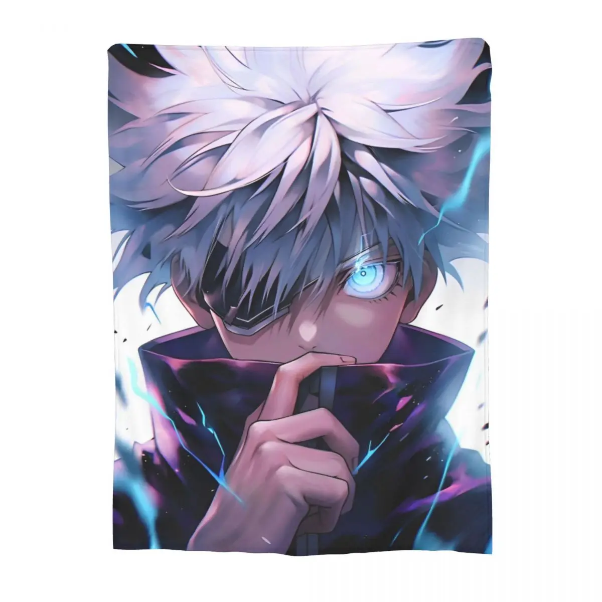 Jujutsu Kaisen Gojo Satoru Blanket Fleece Novelty Soft Throw Blanket for Home Restaurant Spring Autumn