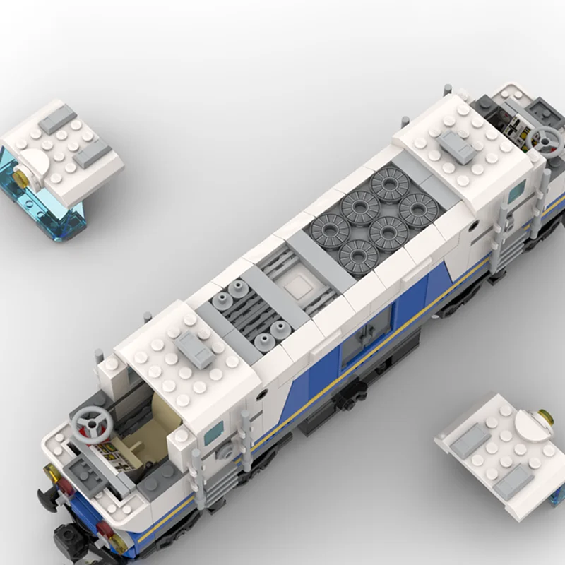 453개 MOC 디젤 화물 기관차 모델 블록 건축 크리스마스 선물 창의적인 장난감 아이디어 교육용 어린이용