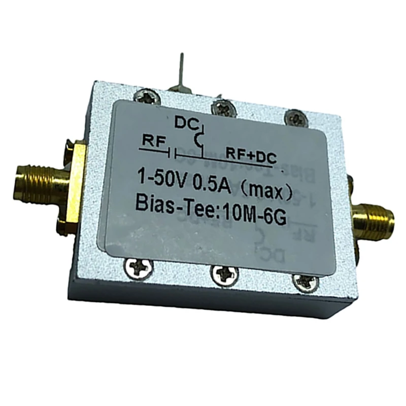 Bias Tee 10Mhz-6Ghz Broadband Radio Frequency Microwave Coaxial Bias Software Radio FM Radio