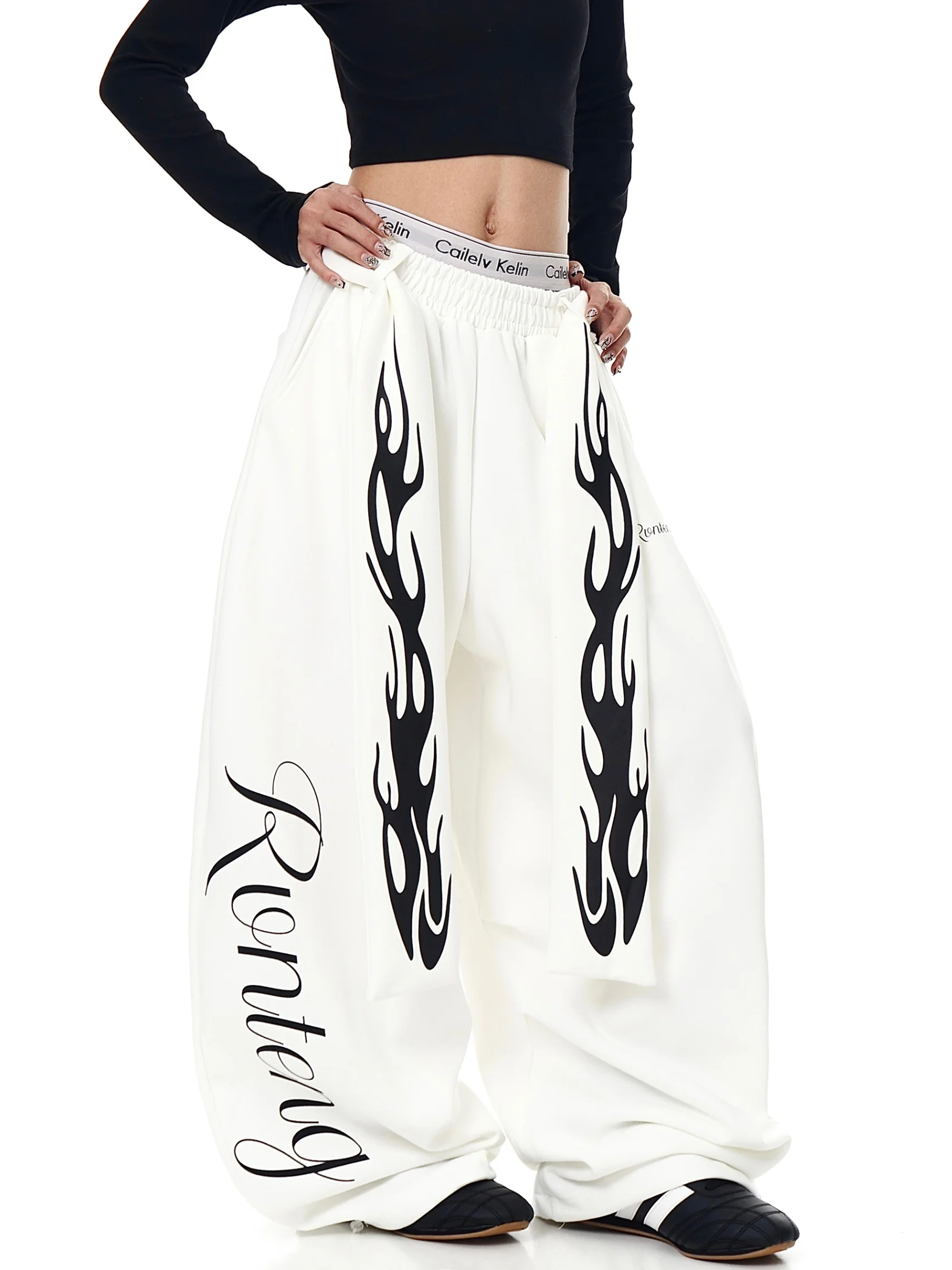 

Y2K американские хип-хоп тотемные спортивные штаны с граффити женские свободные трендовые брюки повседневные удобные прочные тренировочные брюки для бега на открытом воздухе