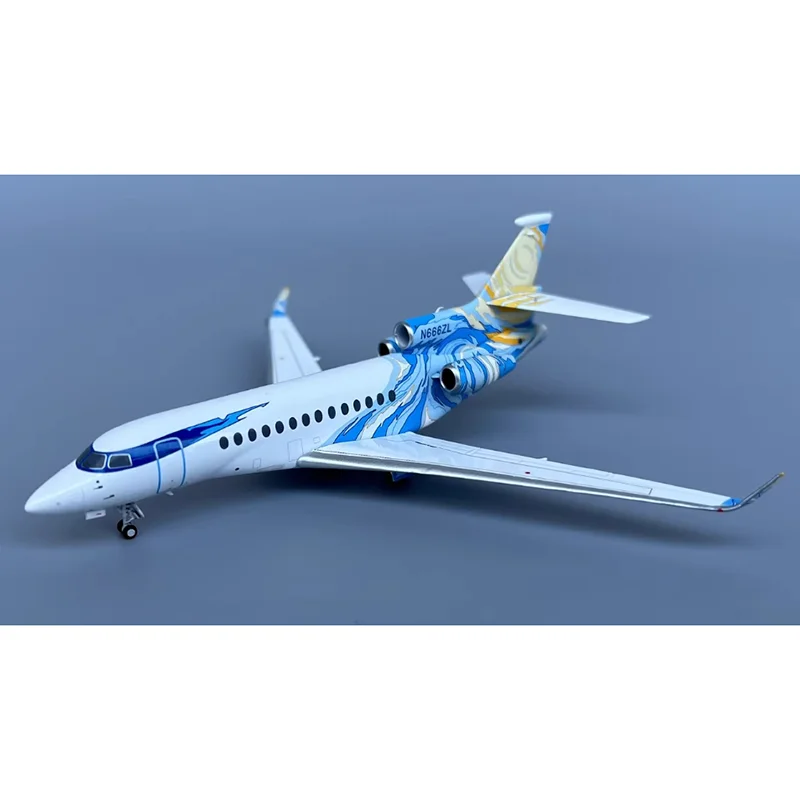 Diecast escala 1/200 TVPX Dassault Falcon 7X N666ZL modelo metálico coleção de aeronaves presente de exibição decorativa