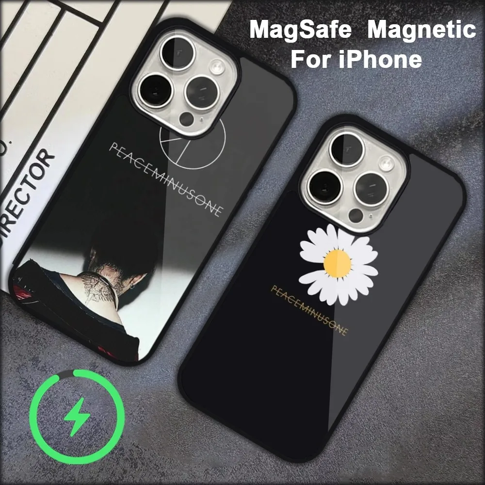 G Dragon Peaceminusone Phone Case For iPhone 15 14 13 12 11 Pro Max Plus Magsafe Black Soft Cover