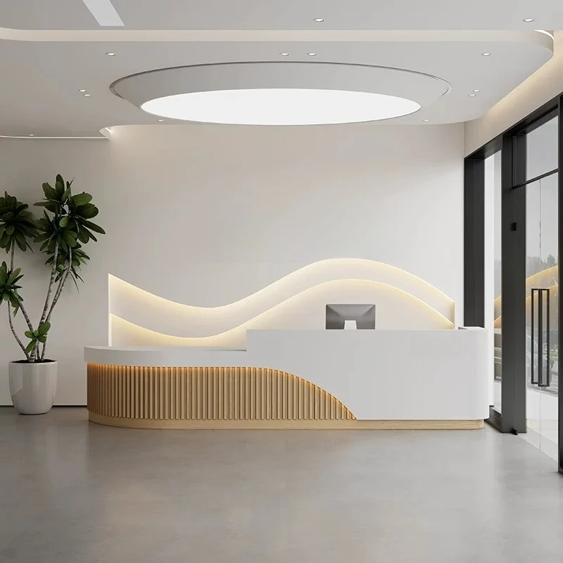 Nordic Creative Company Hotel Reception Counter Modern Minimalist Clothing Store Beauty Salon Cashier Desk Office Furniture FYRD