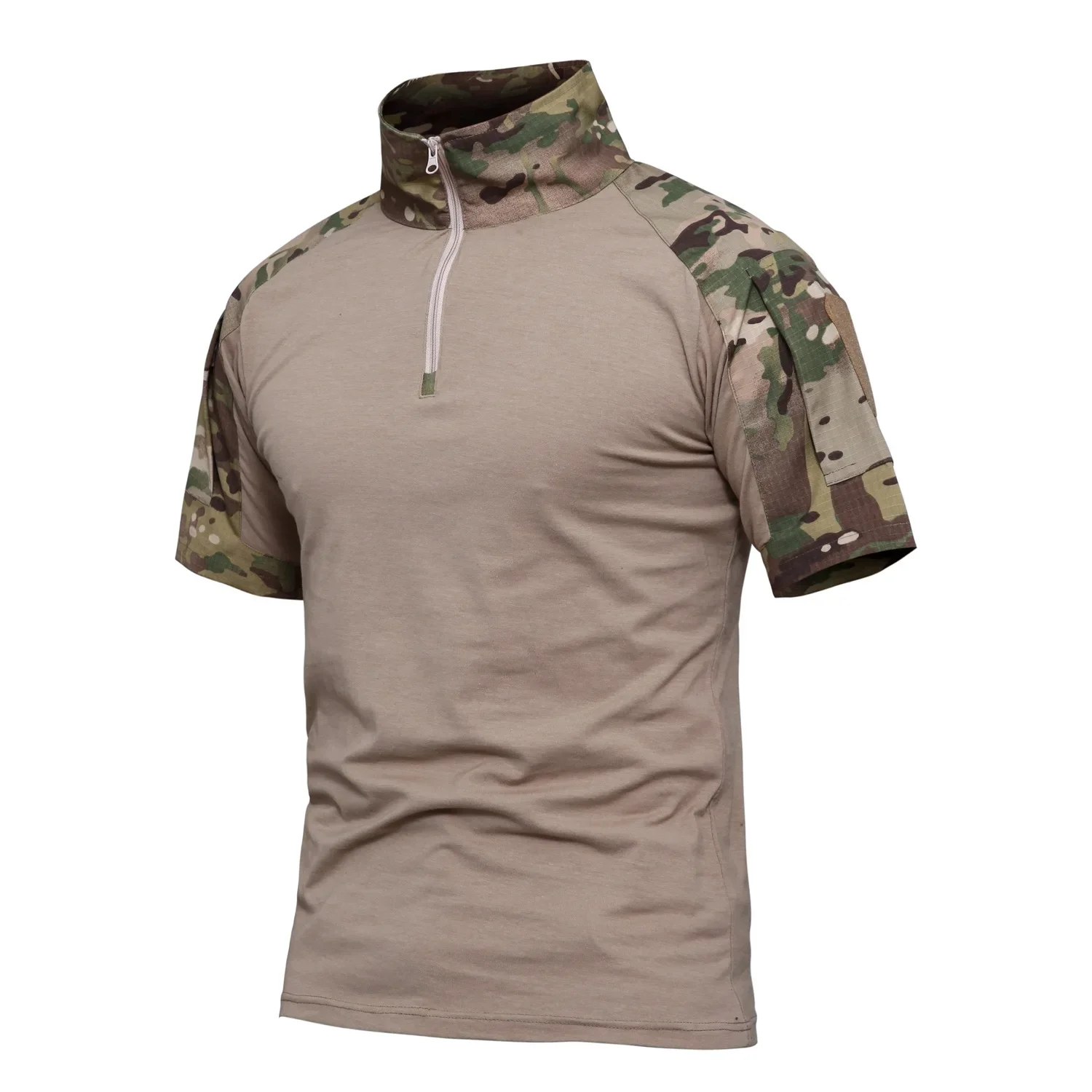 Camouflage Tactical T-Shirts Men's Summer Quick Dry Short Sleeve T-Shirts Breathable Wear-resistant Outdoor Hiking Sport Tees