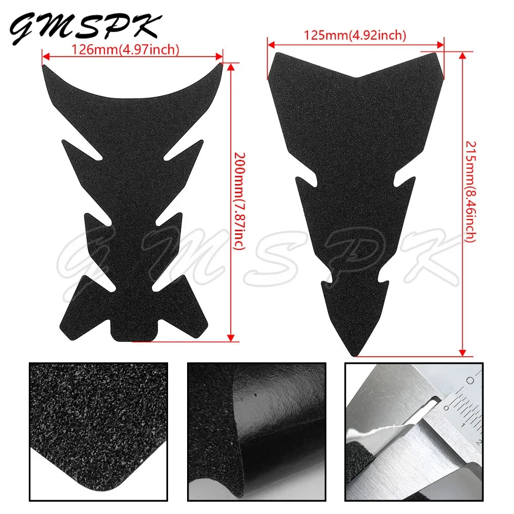 Universal Motorcycle Tankpad Sticker Frosted Black Tank Pad Sticker Oil Gas Tank Protector Cover Fit for Yamaha Kawasaki Etc