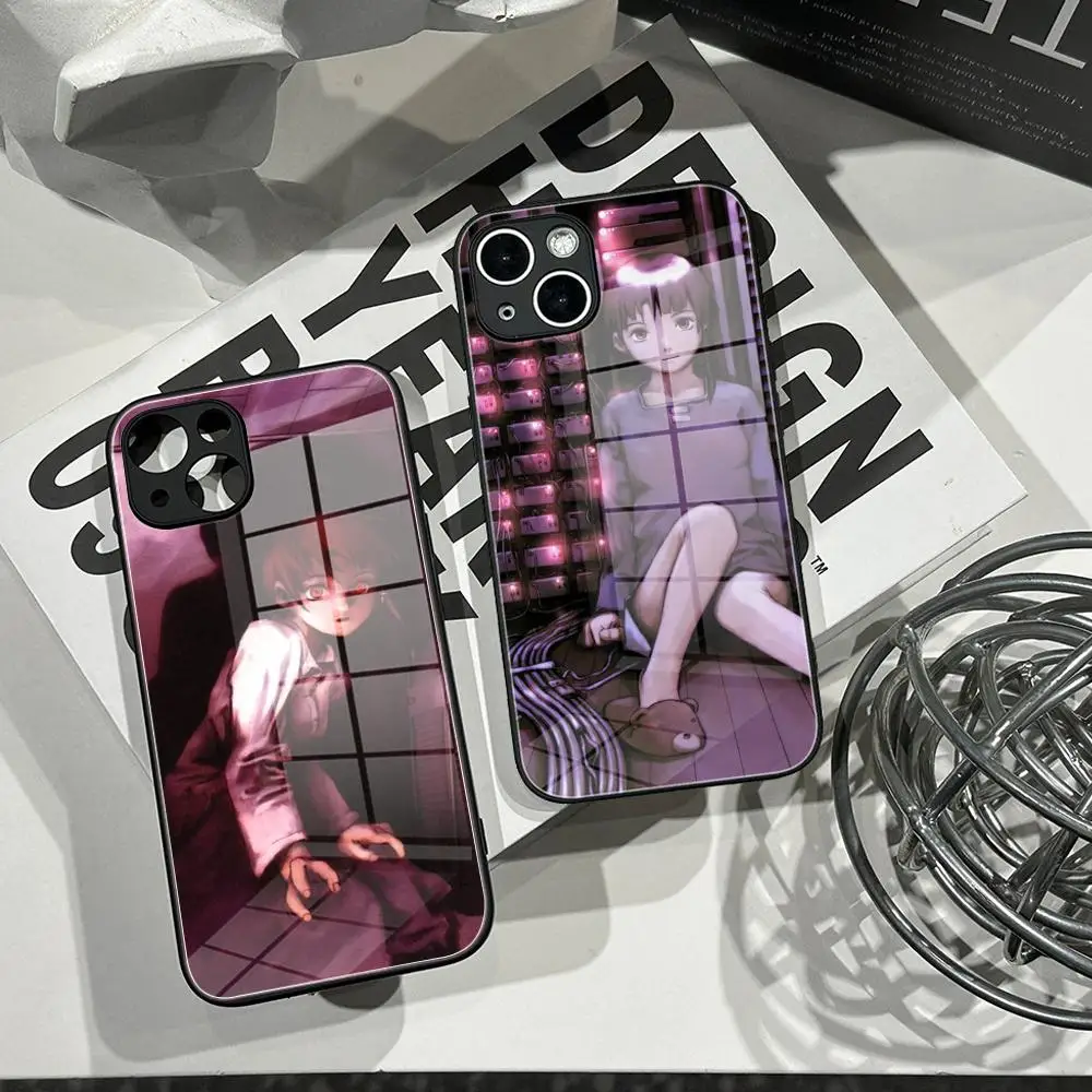 Serial Experiments Lain Phone Case For iPhone 16,15,14,13,12,11,Pro,Max,Plus,X,XS,XR,SE,8,7,Mini,Soft Silicone Glass phone case