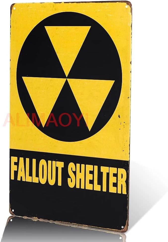 dingleiever-Christmas Gifts Fallout Shelter Vintage Look Reproduction Metal tin Sign nice