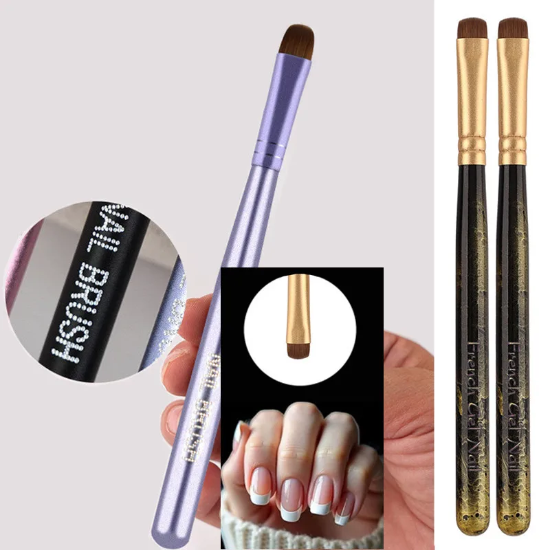 1/2Pcs Multi-Color Handle Gel Nail Brushes – Professional Nail Art Tools for Gel Extensions, Acrylic Nails & Builder Gel