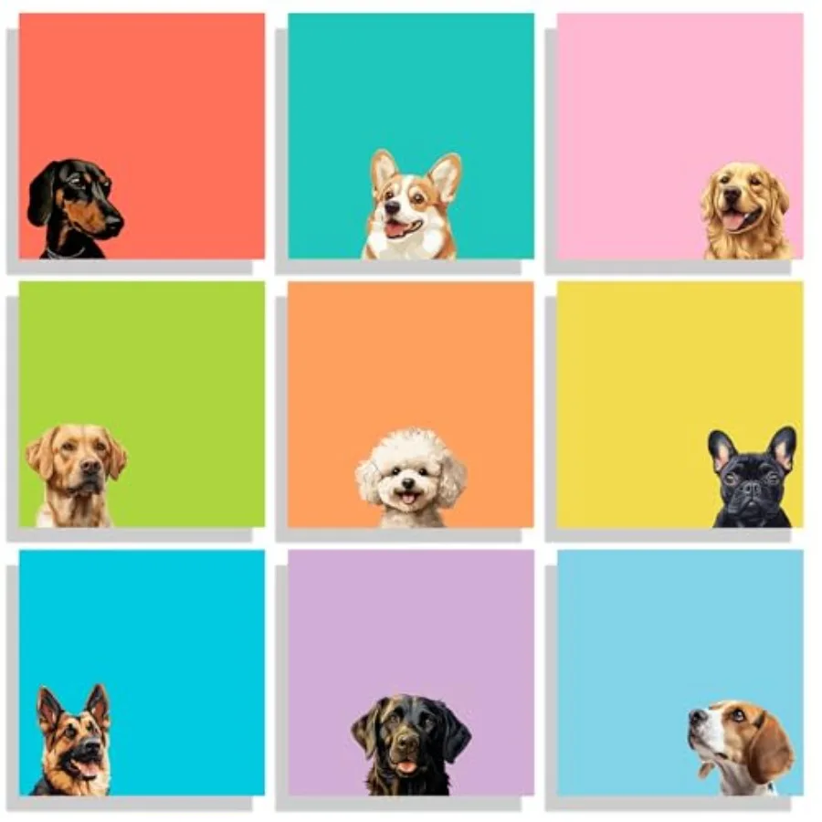 9 Pads Cute Sticky Notes Set, 3