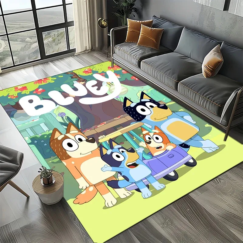 

ZYQ 252025 New Style B-Blueys Family Cartoon Dog Carpet Rug for Living Room Bedroom Home Sofa Decoration,Kids play Non-slip F8