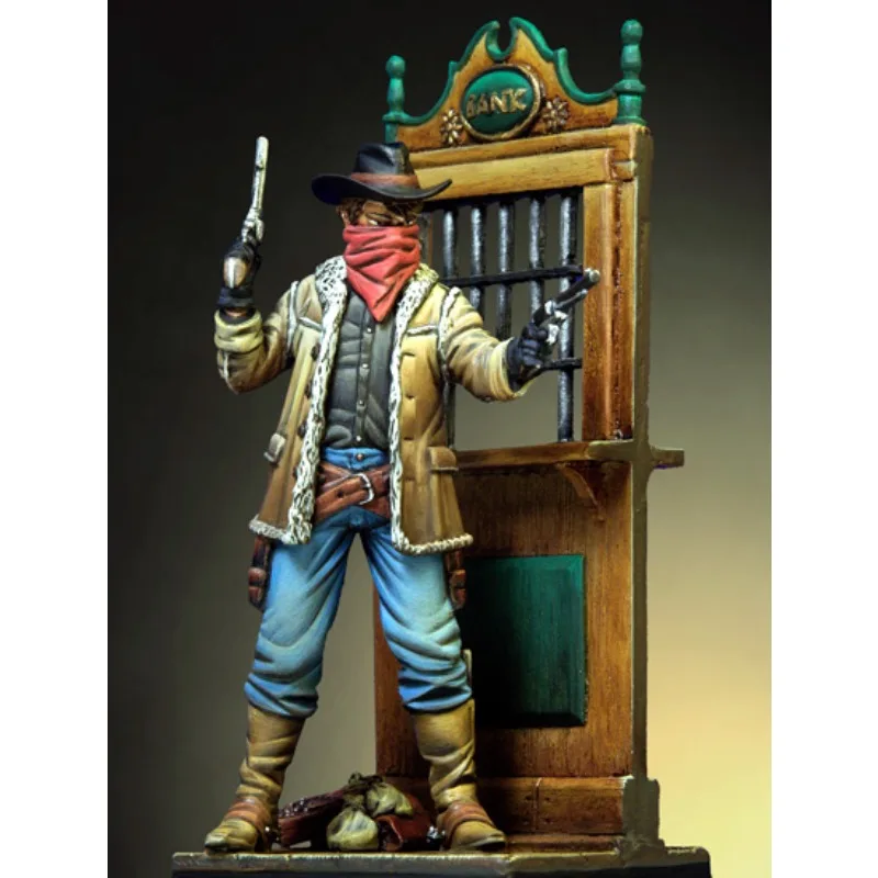 

1:32 54mm Resin Model Assembly Kit Western Cowboy Toy Model (requires Assembly) (unpainted)