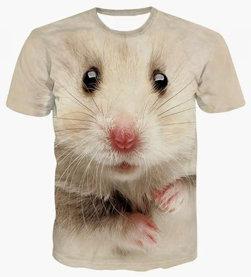 Summer Funny Guinea Pig T-Shirts Hamster Cute Animal 3D Printed New Streetwear Men Women Fashion Oversized T Shirt