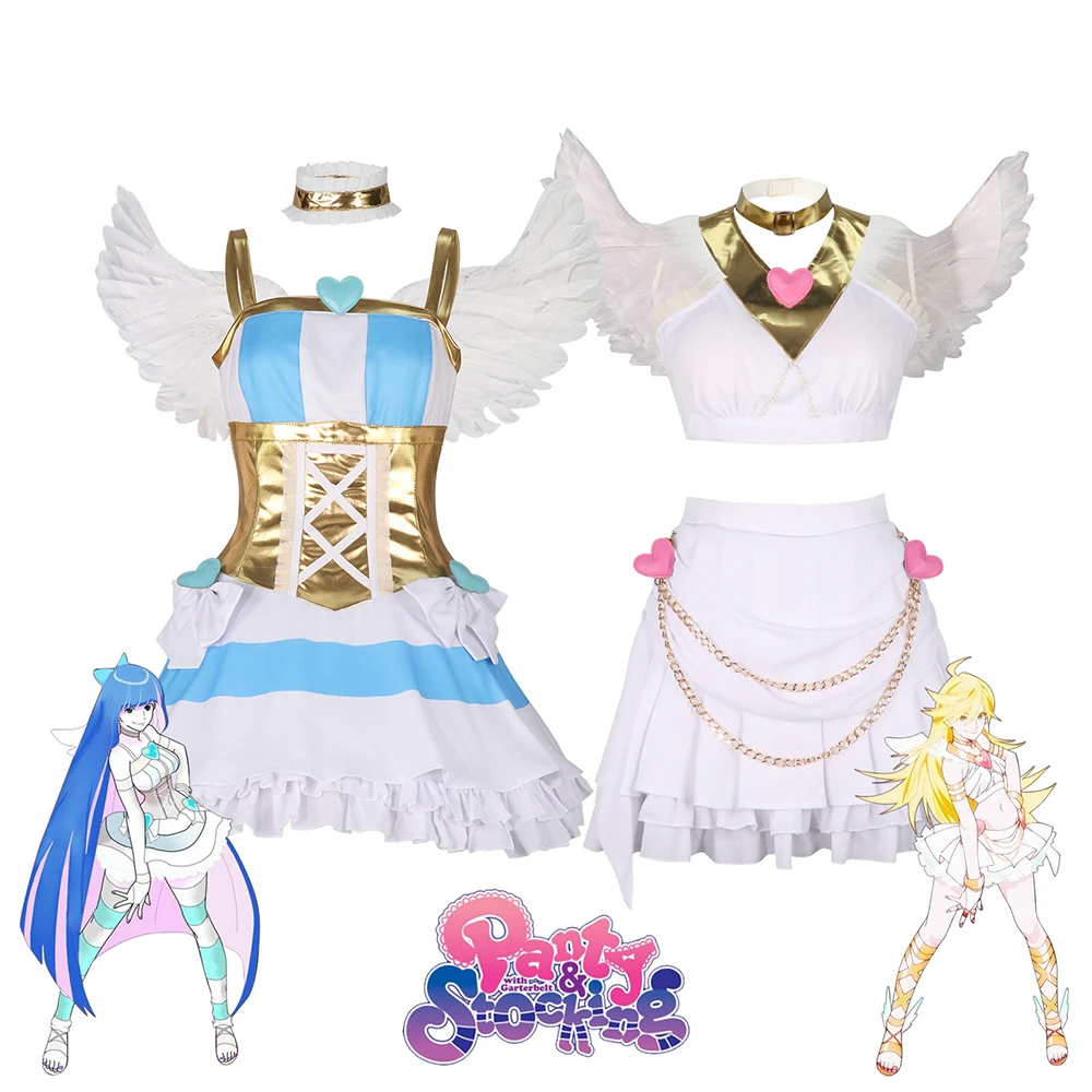 

Anime Panty Stocking With Garterbelt Panty Stocking Anarchy Cosplay Costume Girl Lolita Battle Dress Uniform Carnival Outfits