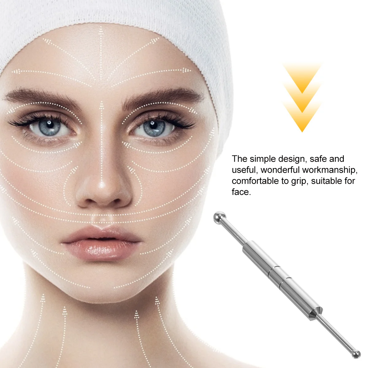

Facial Acupoint Acupuncture Pen Metal Manual Stainless Steel Precision Point Therapy Tool for Skin Care and Relaxation Use