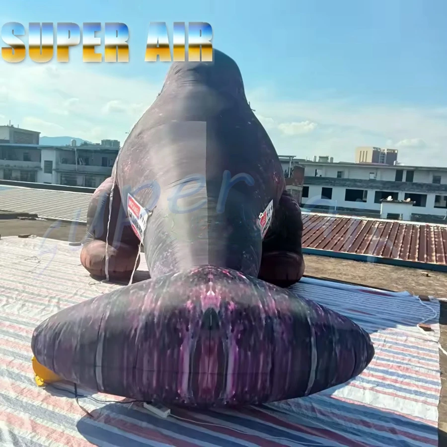 Estás divertido ver el modelo de elefante morsa inflable con ventilador para decoración de fiesta