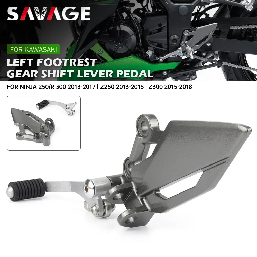 Anteriore Sinistro Poggiapiedi Leva Del Cambio A Pedale Per KAWASAKI NINJA 300 Z250 Z300 EX250R/EX300R NINJA Accessori Moto Spina Del Piede